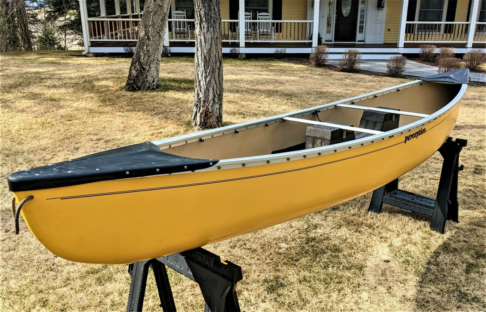 Classic Perception Solo Whitewater Canoe Model HD-1 with Perception canoe paddle