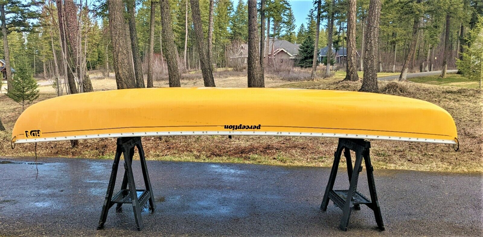 Classic Perception Solo Whitewater Canoe Model HD-1 with Perception canoe paddle - Image 5