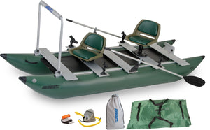 Sea Eagle - 375FC 2 Person 12'4" Green FoldCat Pro Angler Guide Pontoon Package Hull Fishing Boat ( 375FCK_P ) - Image 16