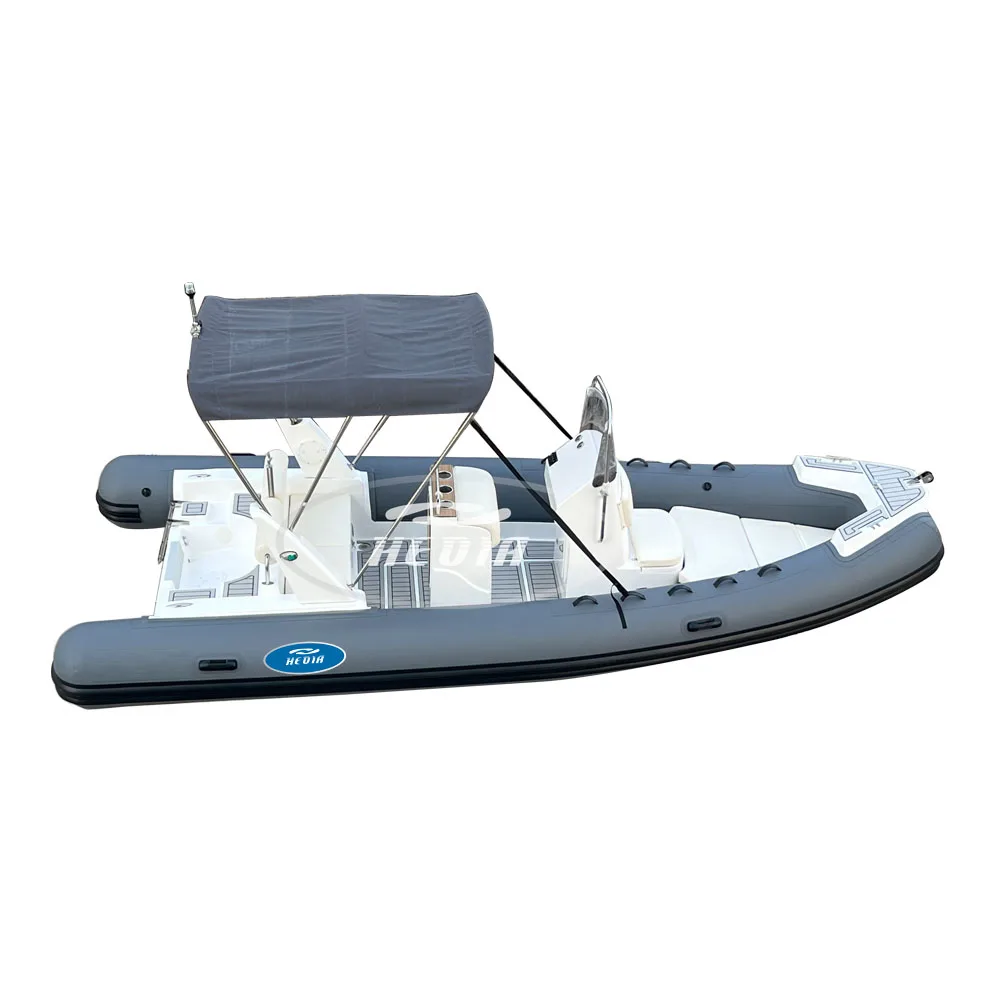Premium 5.8m Fiberglass RIB Inflatable Boat, Center Console, 9-Passenger Capacity - Image 7