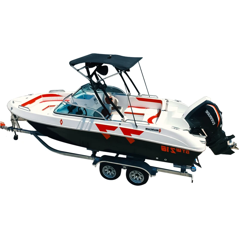 FLIT-620 22ft CE Approved Fiberglass Luxury Day Yacht with Outboard Engine - Image 4