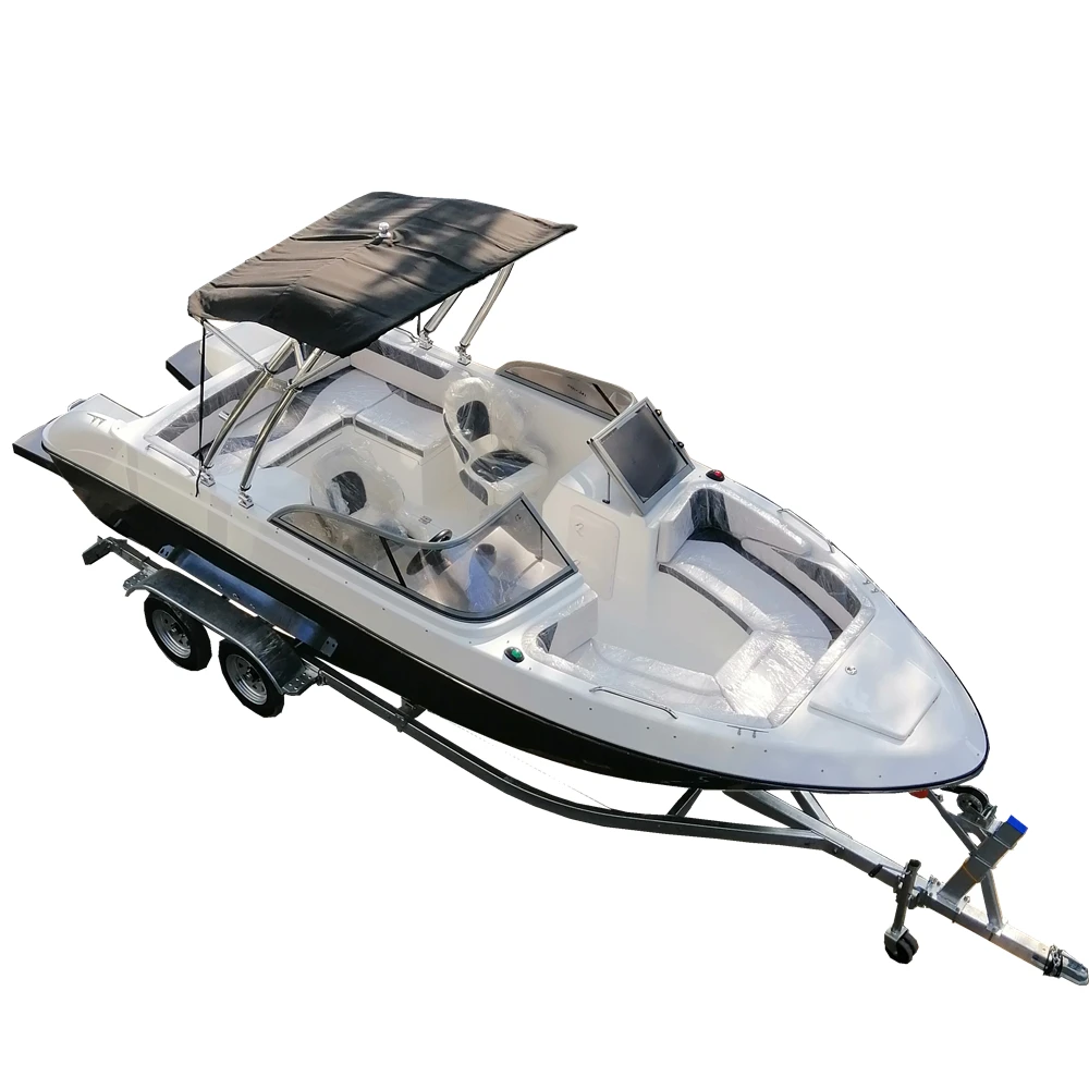 FLIT-620 22ft CE Approved Fiberglass Luxury Day Yacht with Outboard Engine - Image 6
