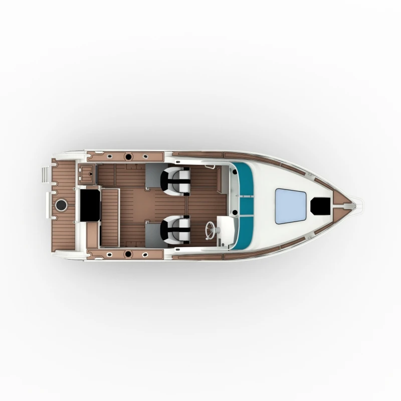 6.25m High-Speed Aluminum Fishing Boat: Welded Half Cuddy Cabin Sport Yacht - Image 6