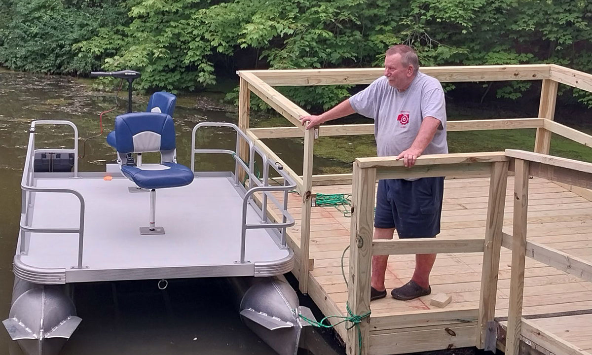 Pond King Sport Aluminum 2-Man Fishing Pontoon Boat - Stable, Low Maintenance - Image 4