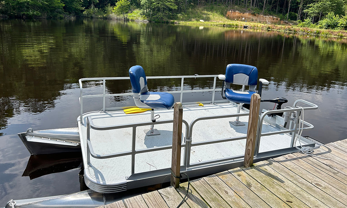 Pond King Sport Aluminum 2-Man Fishing Pontoon Boat - Stable, Low Maintenance - Image 7