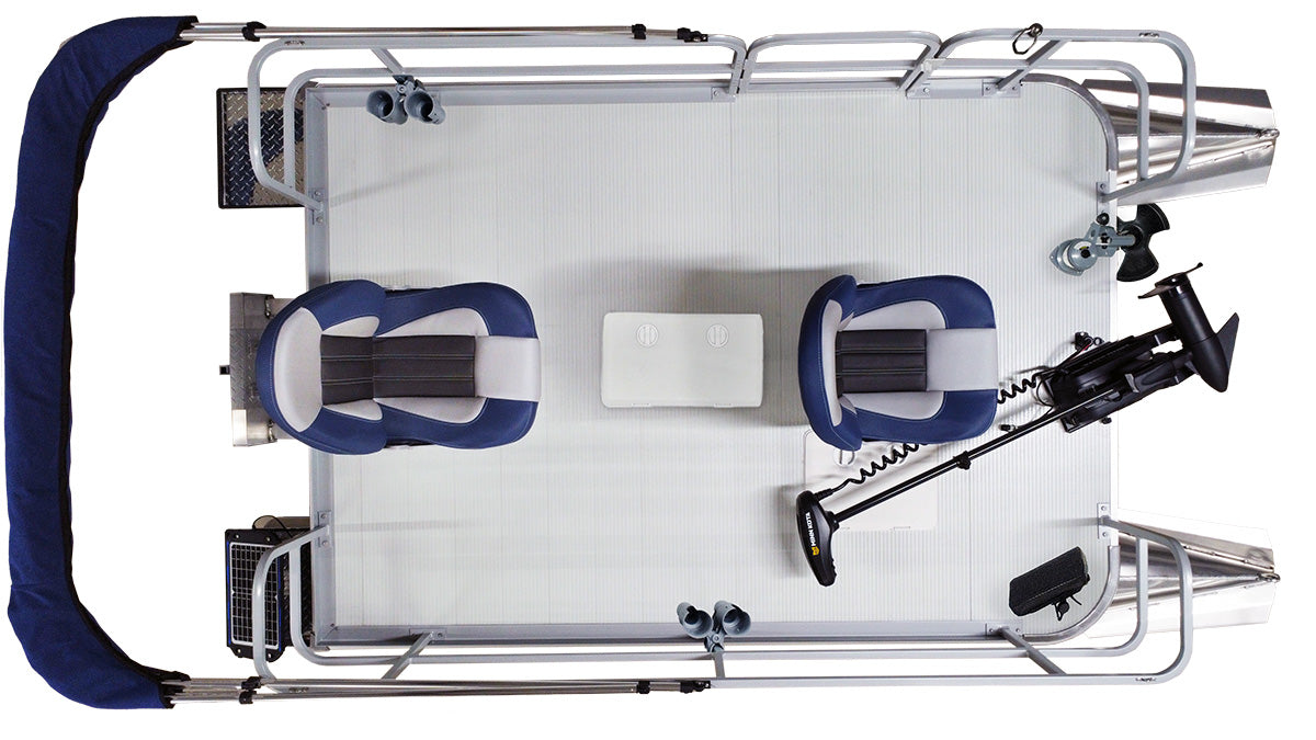 Pond King Sport Aluminum 2-Man Fishing Pontoon Boat - Stable, Low Maintenance - Image 14