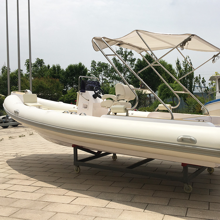Premium 5.8m Fiberglass RIB Inflatable Boat, Center Console, 9-Passenger Capacity - Image 6