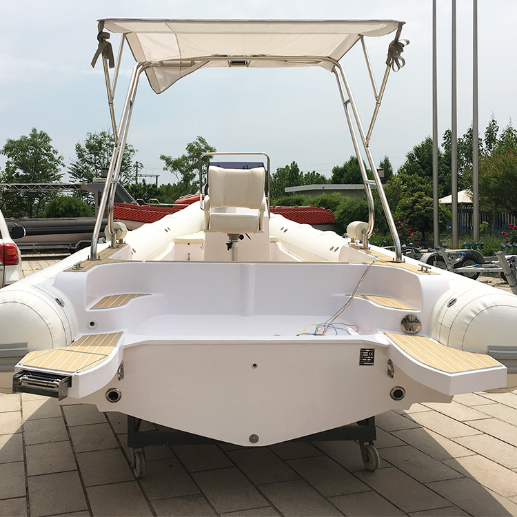 Premium 5.8m Fiberglass RIB Inflatable Boat, Center Console, 9-Passenger Capacity - Image 8
